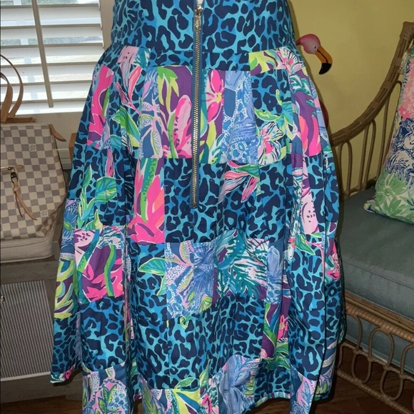 Lilly Pulitzer NWT Bryant Skirt Pop Up Lilly's Party Patch Size 2,14,16 - Picture 5 of 13